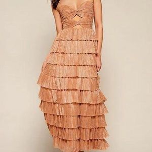 Gianna Bini dress Grace metallic plisse